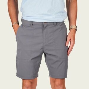 Marsh Wear Men’s Waterfront Shorts Grey Nylon Adjustable Size 40